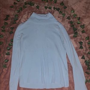 Carolyn Taylor bay blue turtle neck